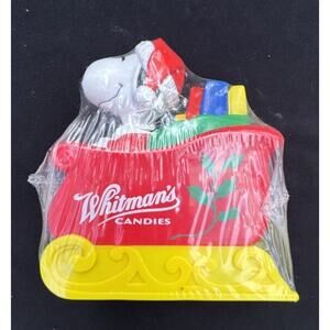 Vintage Snoopy & Woodstock Peanuts Christmas Sleigh Whitman’s Candies Sealed!
